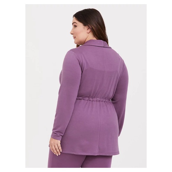 Torrid French Terry Jacket Long Sleeve Purple 2 - Picture 2 of 9